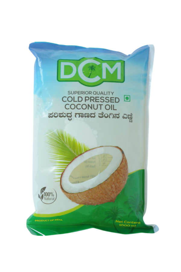 1 Liter Pouch, Cold pressed coconut oil